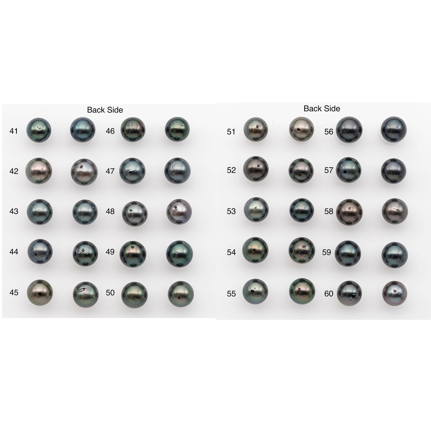 10-11mm Tahitian Pearl Pairs, Matched Round Loose Pearls for Making Studs, High Luster for Jewelry Making Supplies, SKU # 2843TH