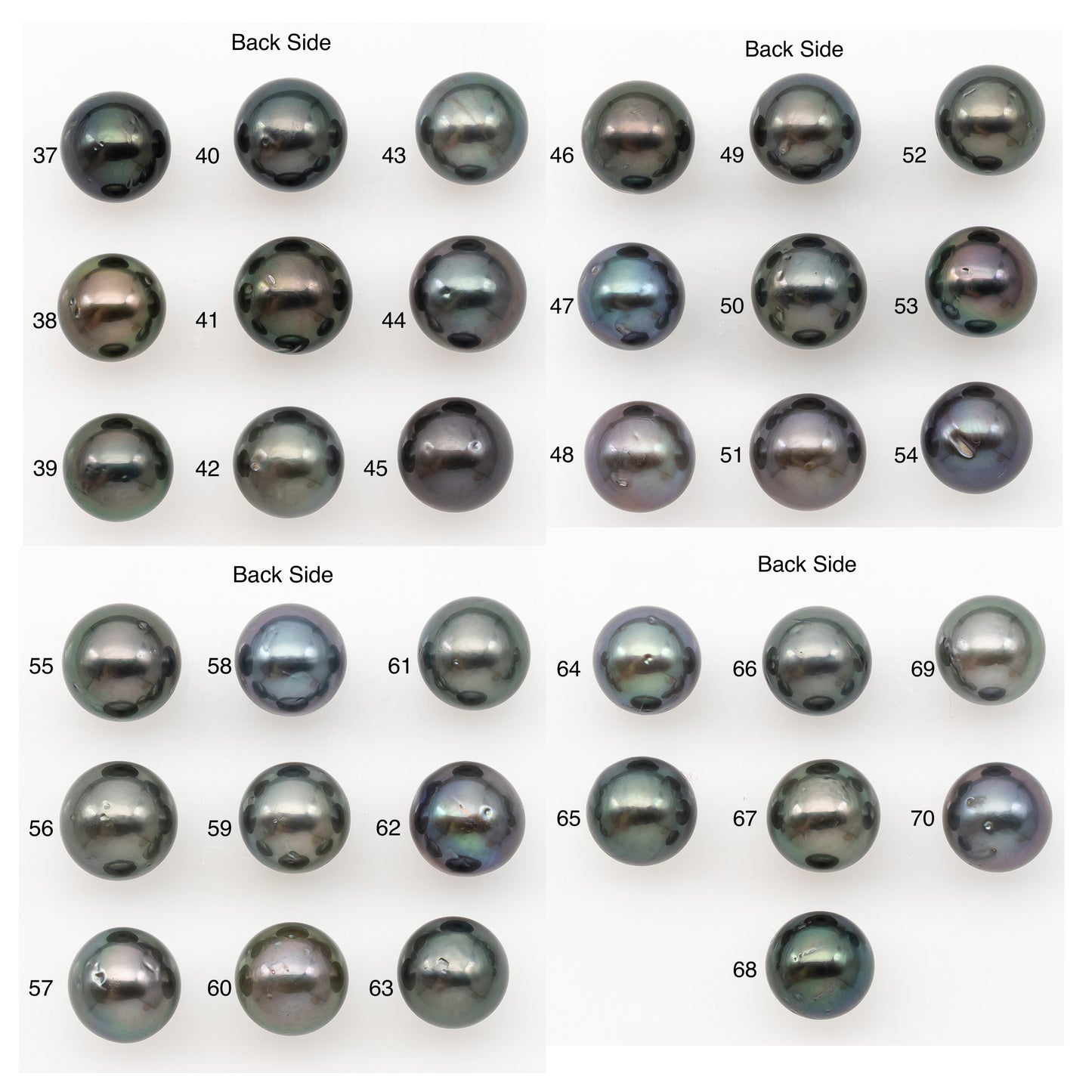 9-10mm Round Tahitian Pearl Natural Color with Minor Blemishes, Loose Undrilled for Jewelry Making, SKU # 3282TH