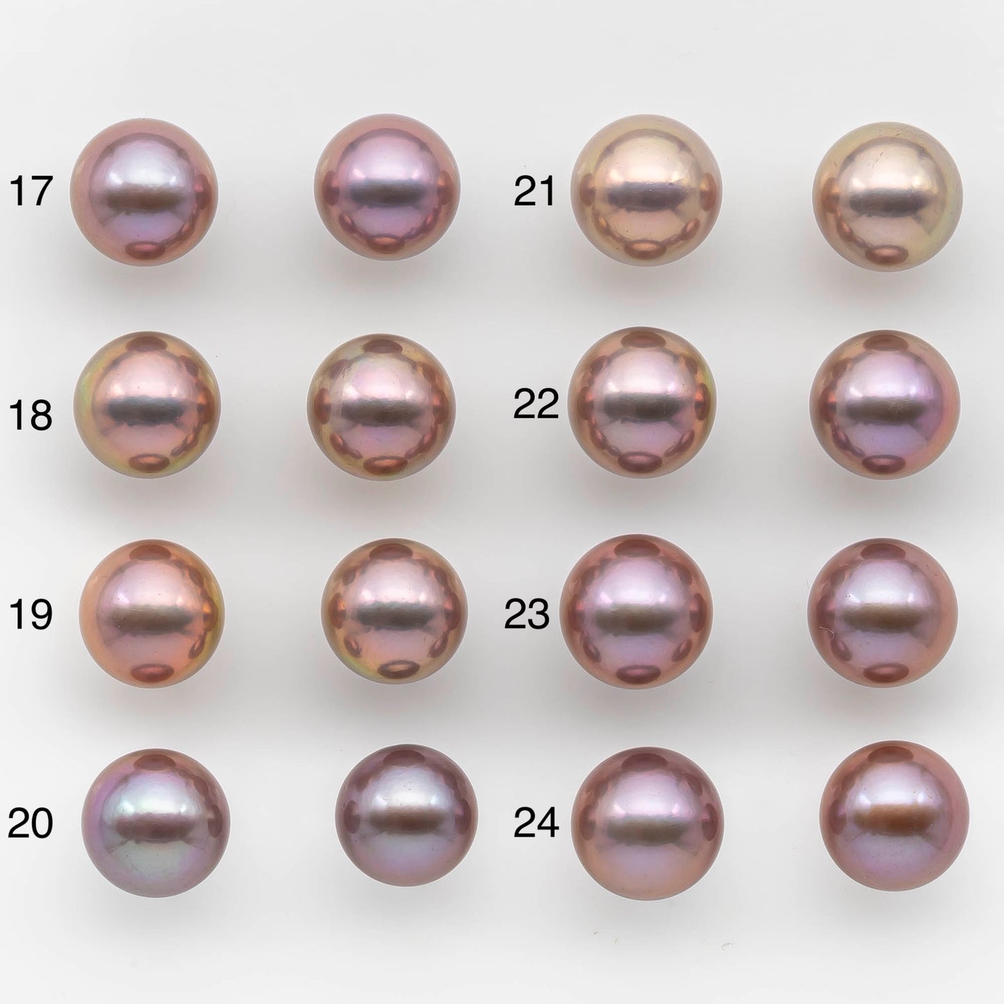 12-13mm Matching Pairs Round Edison Pearl with Natural Color and High Luster, SKU # 2479EP