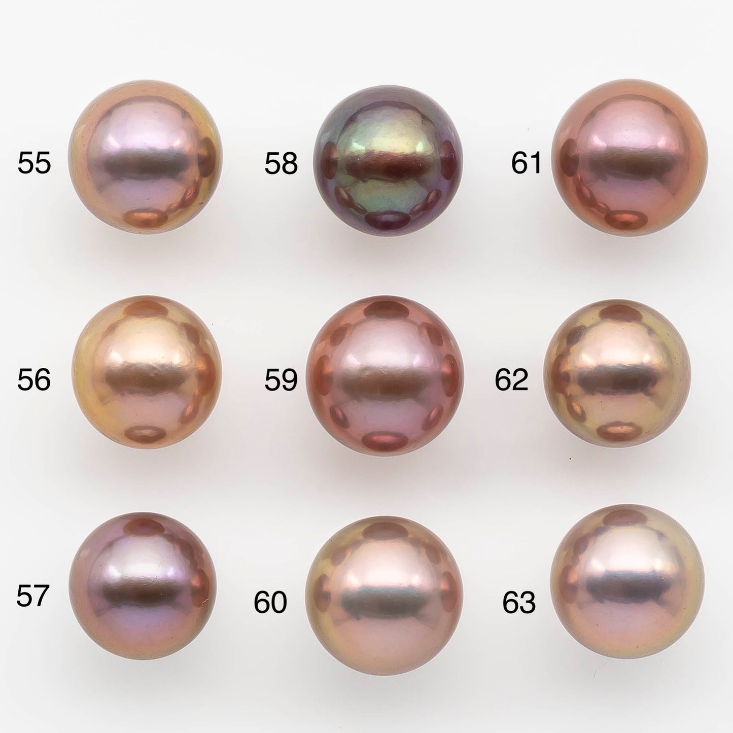 12-13mm Edison Pearl Round Natural Colors with High Luster, Undrilled, SKU # 2481EP