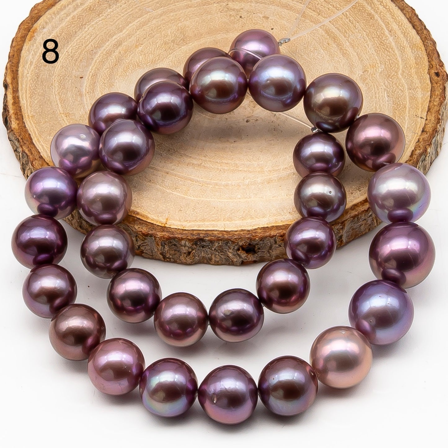12-15mm Round Edison Pearl in Full Strand, Freshwater Pearl in Natural Colors with High Luster, Pre-Strung for Jewelry Making, SKU # 2934ED