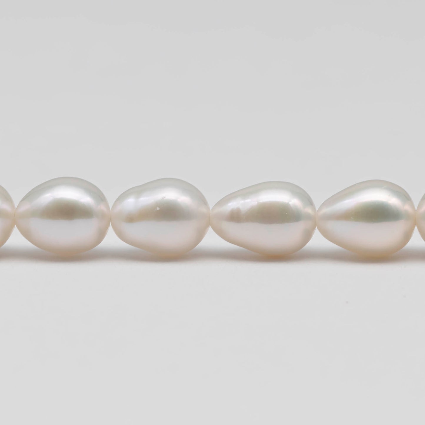 6-7mm Rice Pearl in Natural White Color with High Lusters, Teardrop Shape Full Strand for Jewelry Making or Breading, SKU # 2439FW