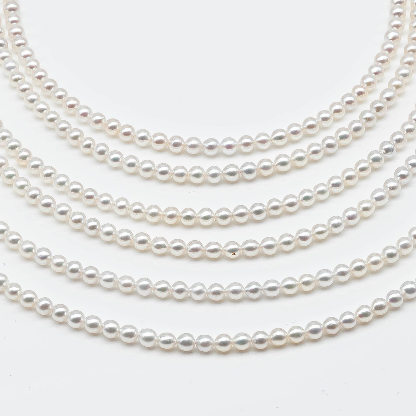 3-3.5mm Freshwater Pearls Near Round Pearl Beads, White Color With Very Nice Luster, Seed Pearls, Full Strand, SKU# 1963FW