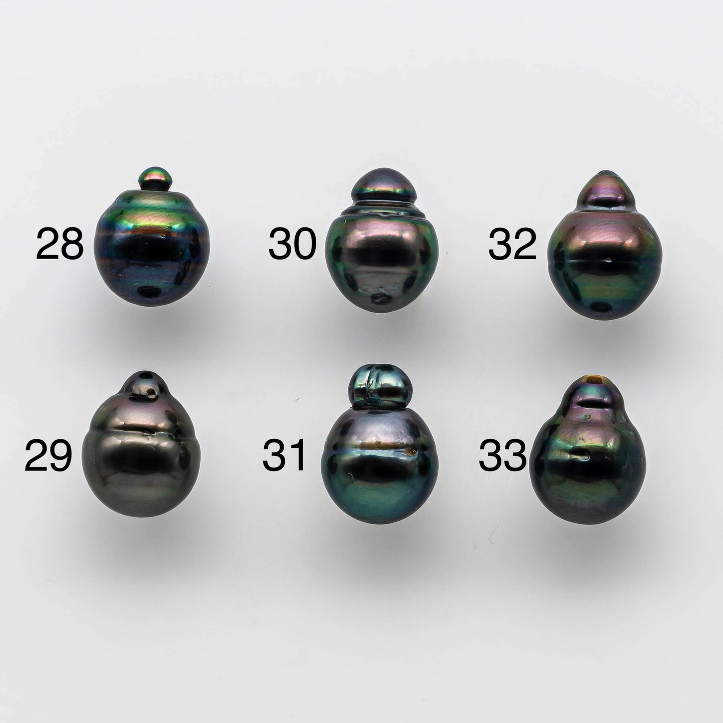 11-12mm Cultured Tahitian Pearl Drop in Natural Colors and High Lusters, Single Loose Piece Undrilled for Jewelry Making, SKU # 1649TH