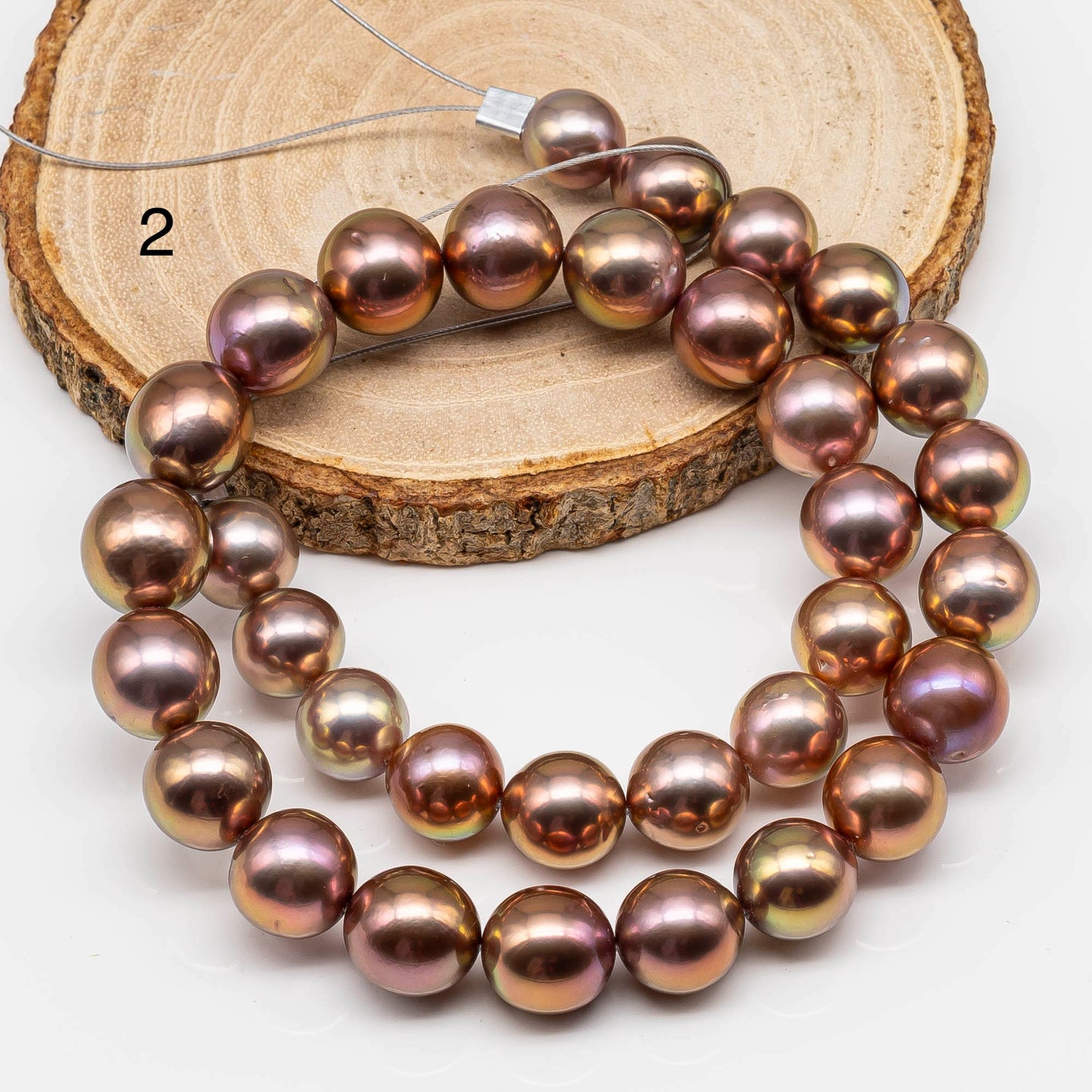 11-14mm Near Round Edison Pearl Bead in Natural Metallic Color and Beautiful Luster with Minor Blemishes, SKU # 1666EP