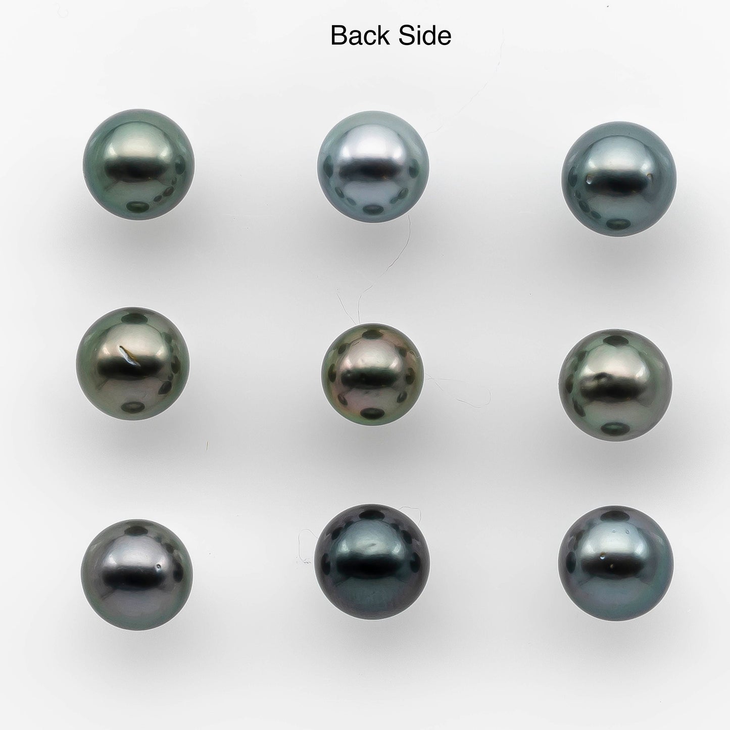 8-9mm AAA High Quality Round Tahitian Pearl in Natural Color and Very Nice Luster, Single Piece Loose Undrilled, SKU # 2083TH