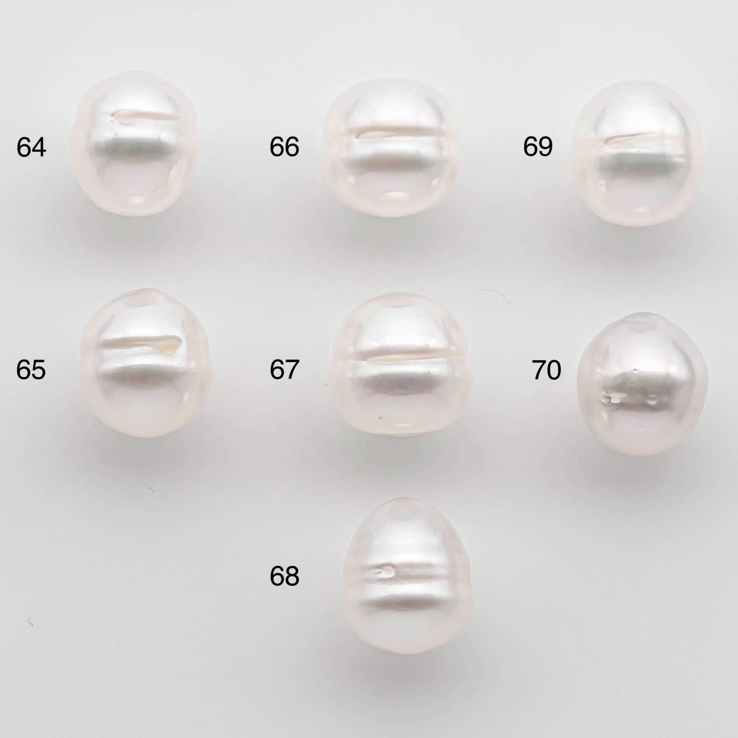 9-10mm Drop South Sea Pearl with High Luster and Natural White Color with Minor Blemish, Loose Single Pice Undrilled, SKU # 2545SS