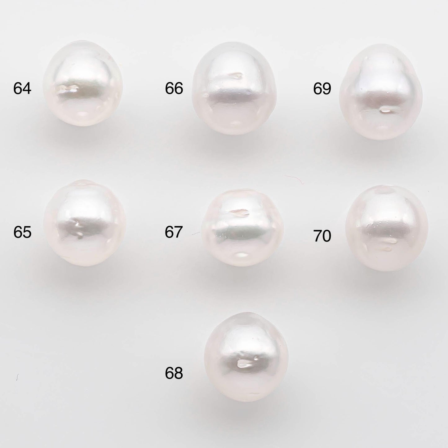 9-10mm Drop South Sea Pearl with High Luster and Natural White Color with Minor Blemish, Loose Single Pice Undrilled, SKU # 2547SS