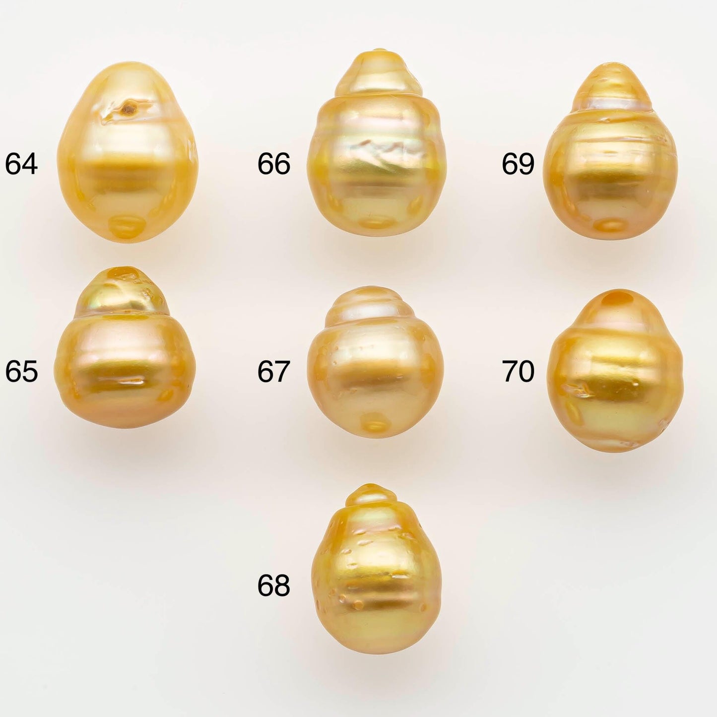 10-11mm South Sea Pearl, Gold Drop Single Piece Nondrilled with High Luster and Minor Blemishes for Jewelry Making, SKU # 2560GS