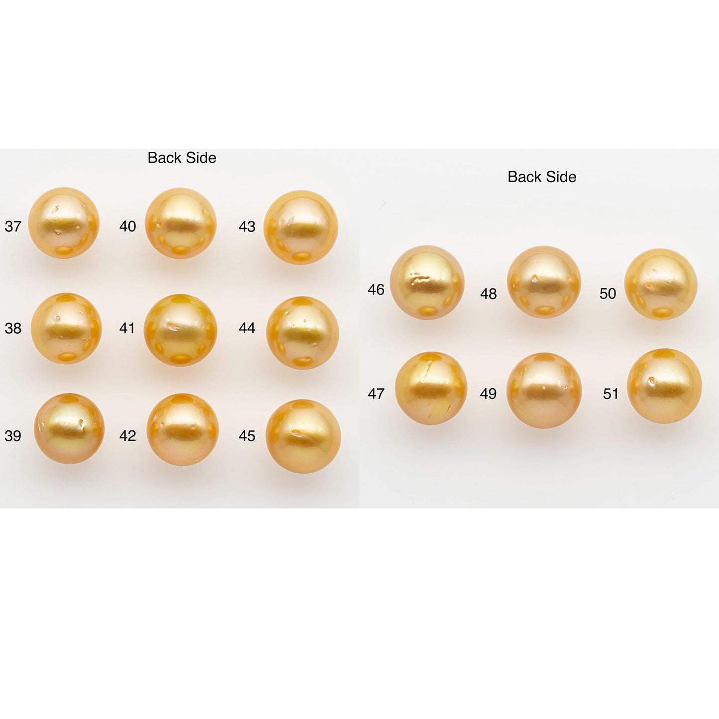 11-12mm South Sea Pearl, Gold Round Single Piece Nondrilled with High Luster and Minor Blemishes for Jewelry Making, SKU # 2568GS
