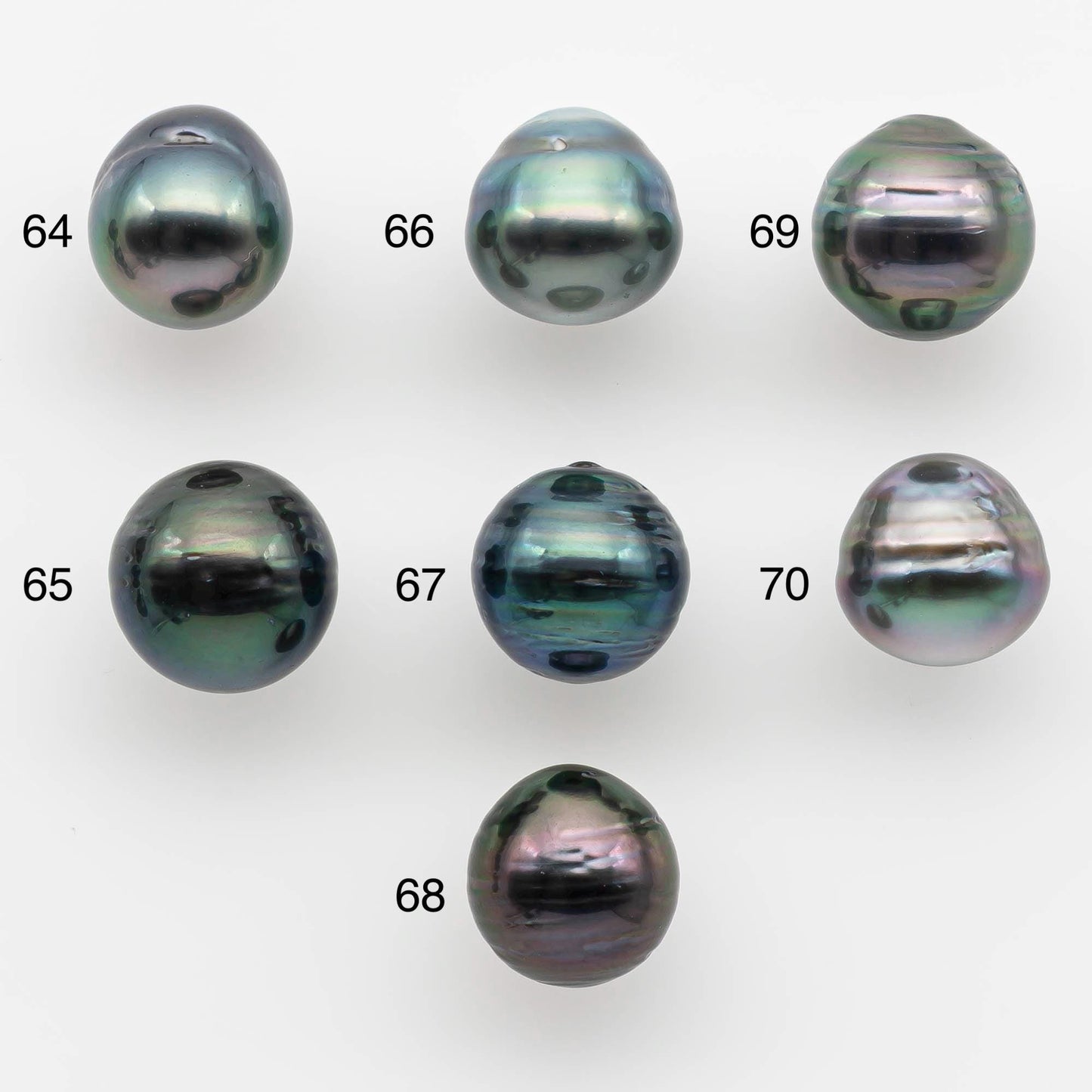 9-10mm Natural Color Tahitian Pearl Loose Single Piece Undrilled in High Luster and Minor Blemishes, SKU # 2586TH