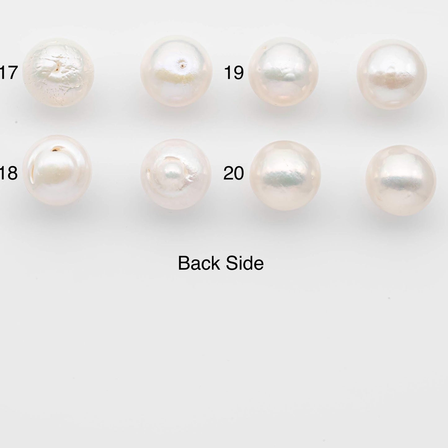 14-15mm Matching Pair Edison Pearls – White with Blemishes (Best for Stud Earrings), Undrilled, SKU #2609EP