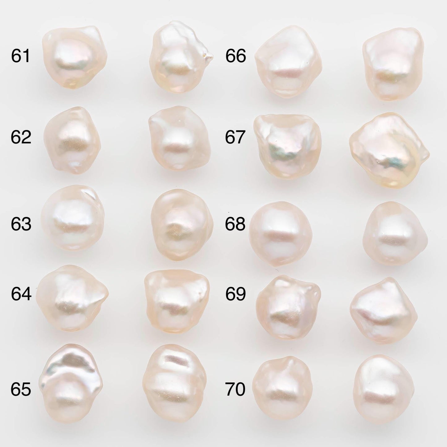 10-12mm Small Size–White Baroque Pearl Matching Pair, High Luster Freshwater Pearls for Earrings or Jewelry Making, Undrilled, SKU # 2612BA