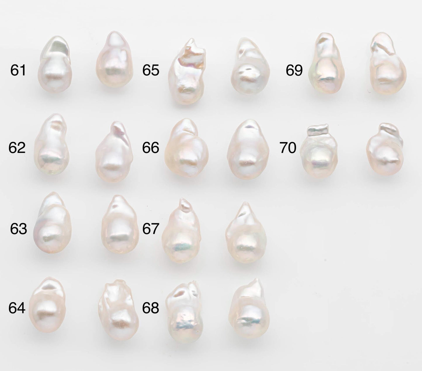 15-17mm White Baroque Pearl Matching Pair, High Luster Freshwater Pearls for Earrings or Jewelry Making, No Hole Loose, SKU # 2621BA