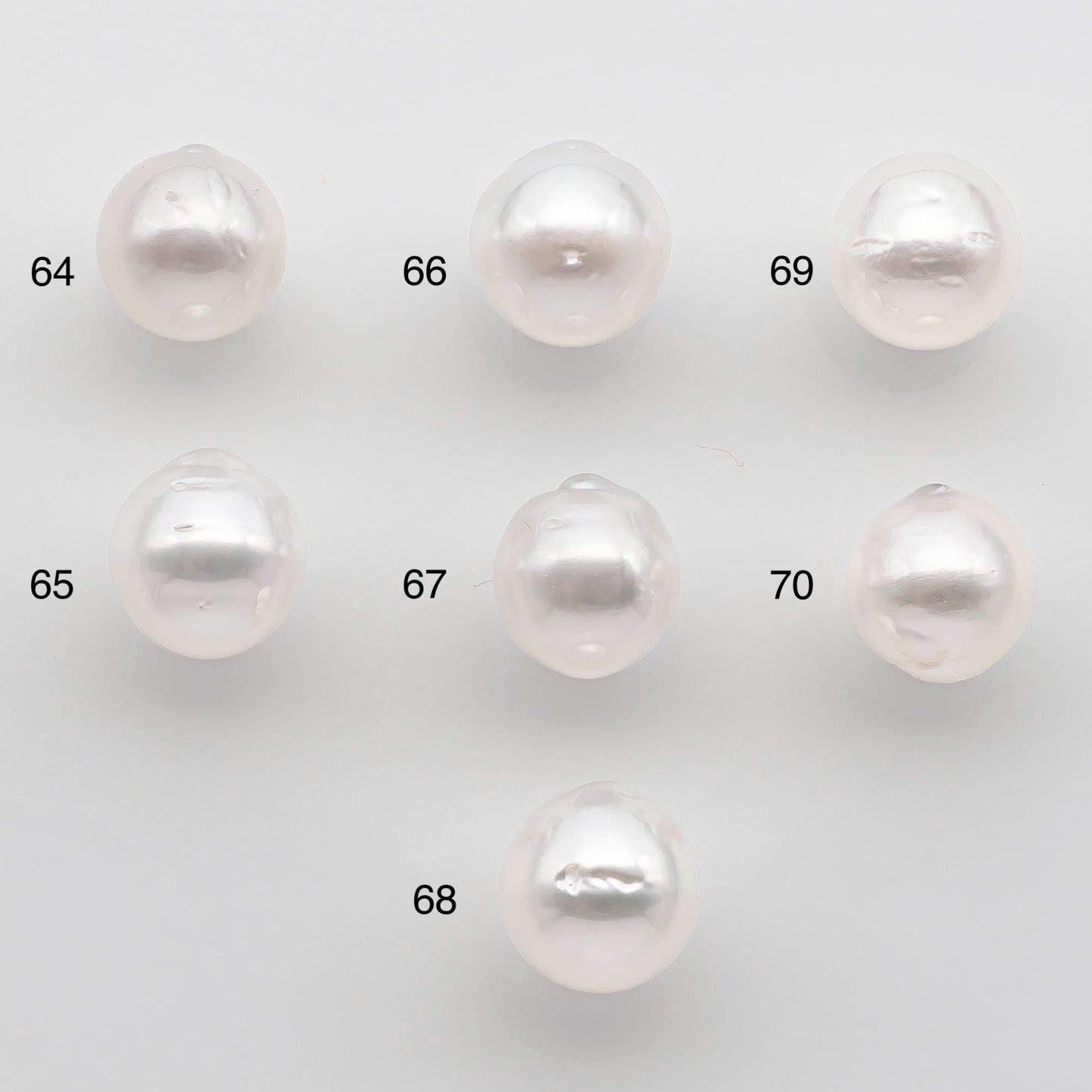9-10mm Drop South Sea Pearl with High Luster and Natural White Color with Minor Blemish, Loose Single Pice Undrilled, SKU # 2549SS
