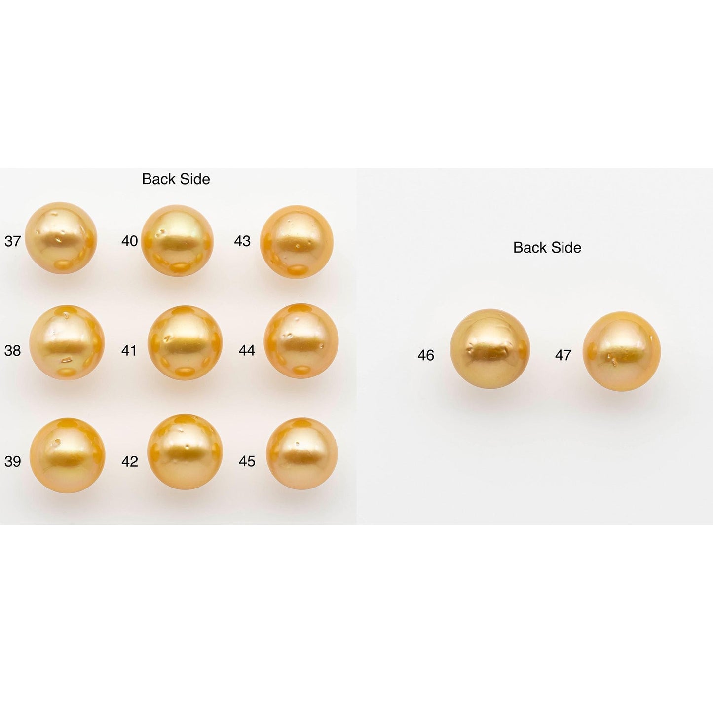 12-13mm South Sea Pearl, Gold Round Single Piece Nondrilled with High Luster and Minor Blemishes for Jewelry Making, SKU # 2570GS