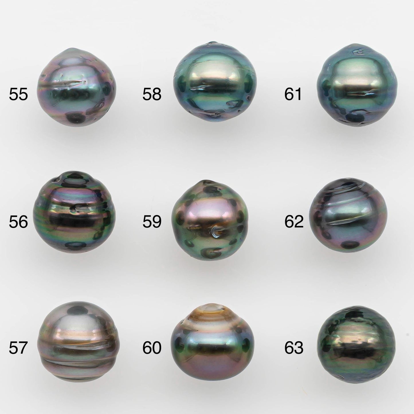 9-10mm Natural Color Tahitian Pearl Drop Shape Loose Single Piece Undrilled in High Luster and Minor Blemishes, SKU #2638TH