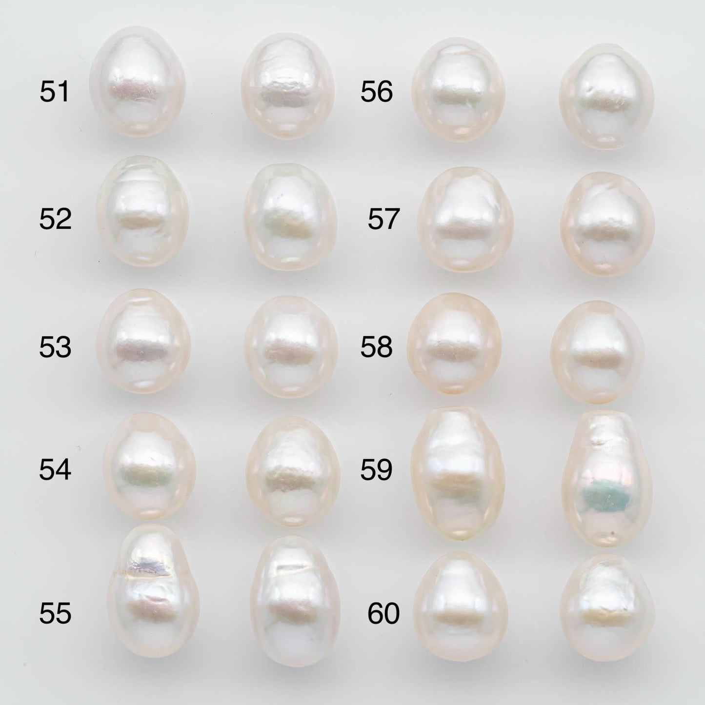 10-11mm Matching Pair Edison Pearl Undrilled with Natural Color and High Luster for Making Earring, SKU # 2592EP