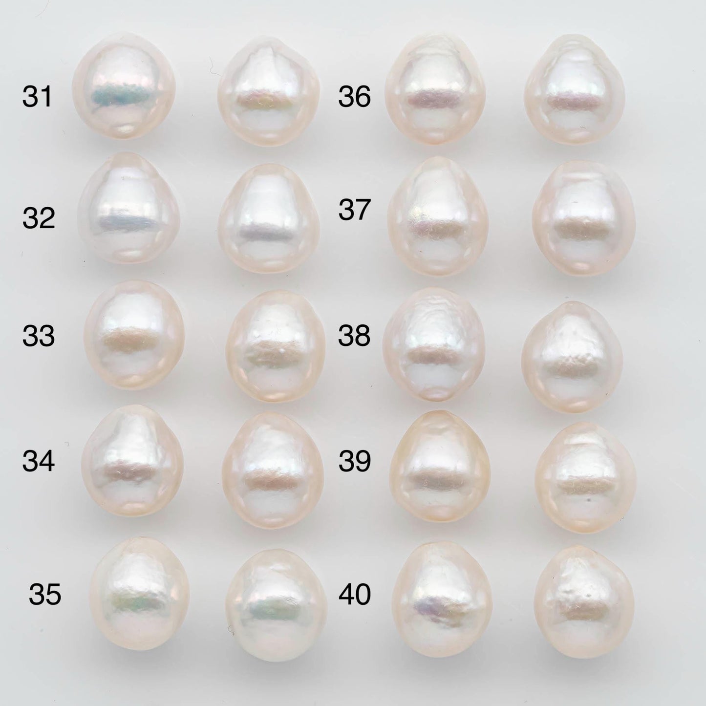 11.75-12mm Matching Pair Edison Pearl Undrilled with Natural Color and High Luster for Making Earring, SKU # 2594EP