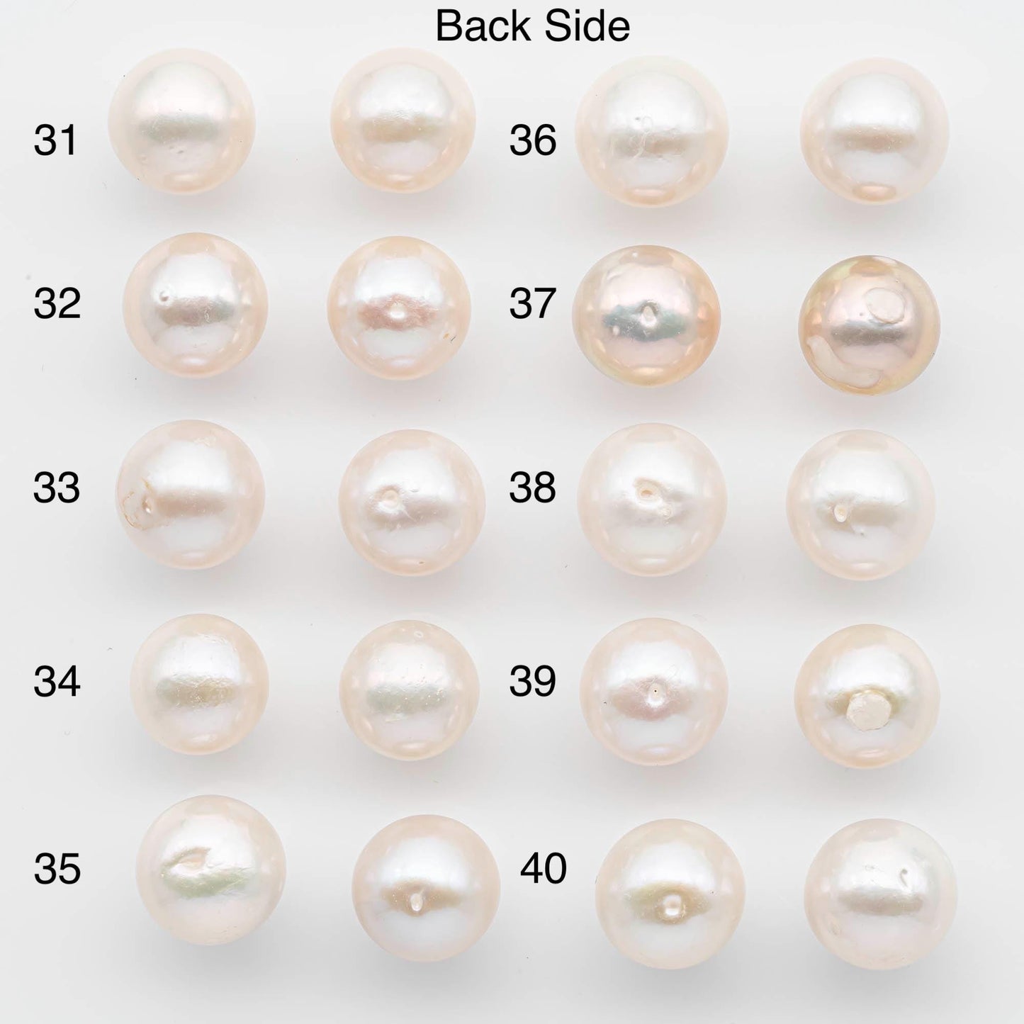 11-12mm Edison Pearls – Matching Loose Pair, White with Blemishes (Best for Stud Earrings), SKU #2597EP