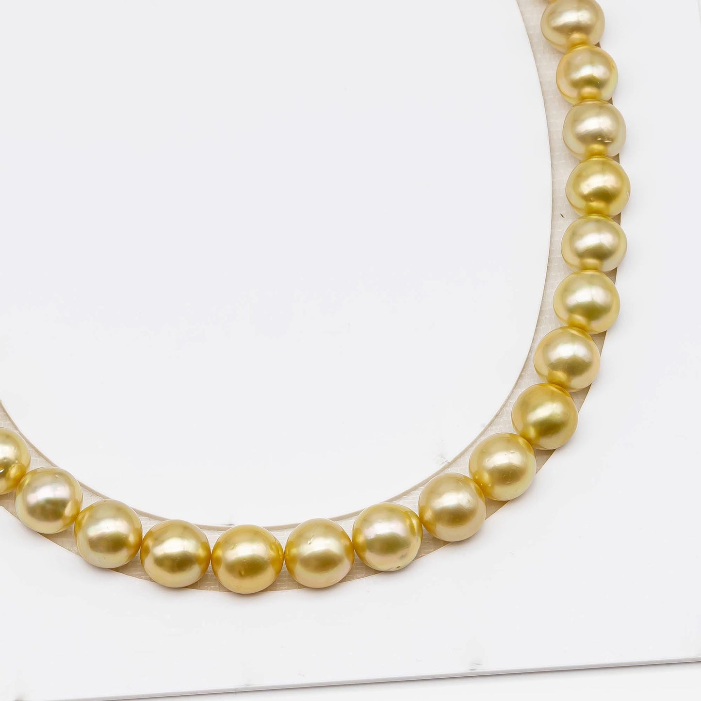 10-11mm 42 Pcs Gold South Sea Pearl, Near Round with High Luster and Minor Blemishes for Jewelry Making, SKU # 2630GS