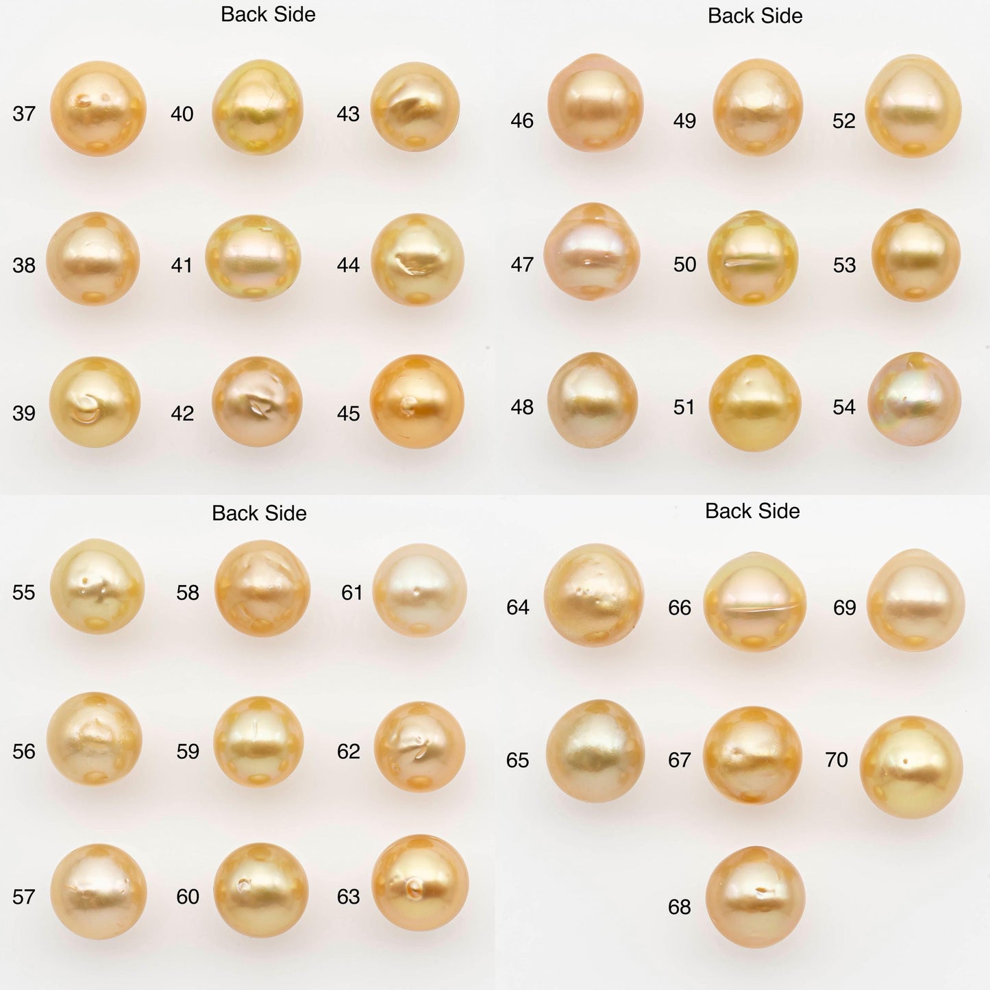 10-11mm South Sea Pearl, Gold Near Round Single Piece Nondrilled with High Luster and Minor Blemishes for Jewelry Making, SKU # 2679GS