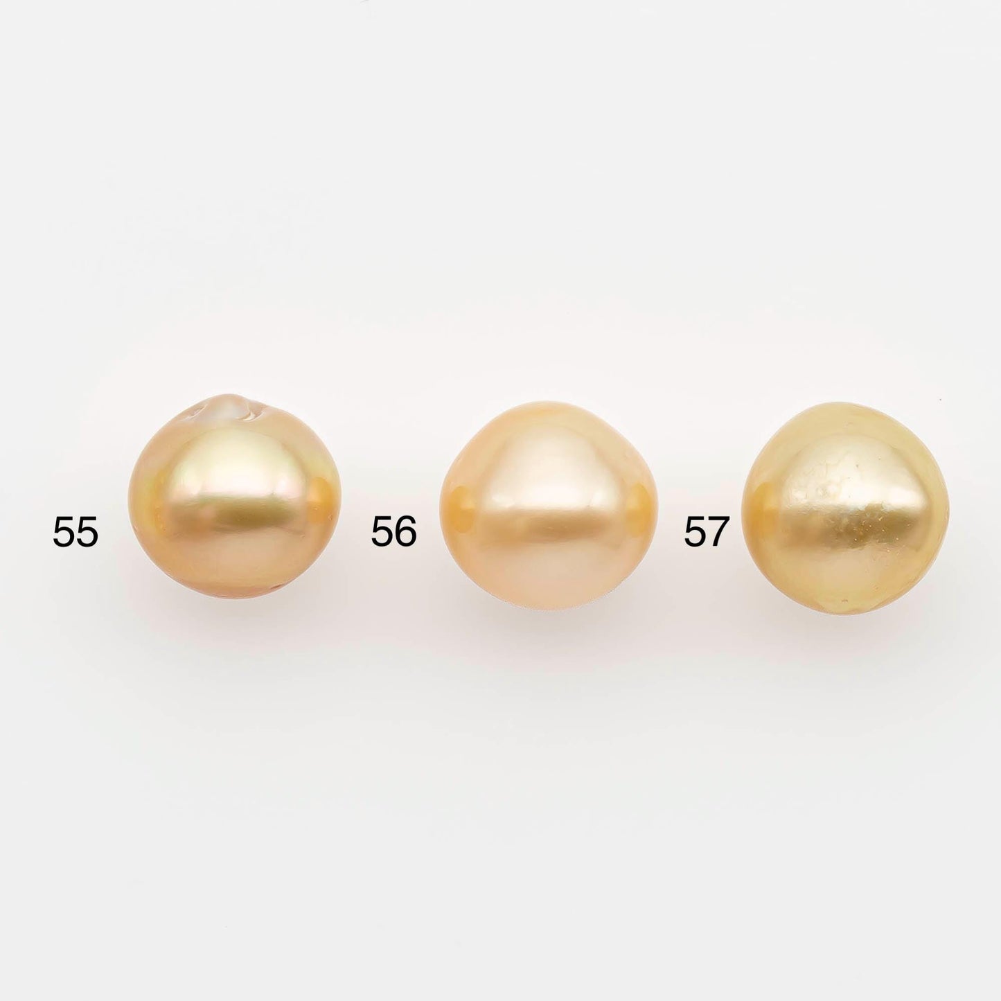 11-12mm South Sea Pearl, Gold Near Round Single Piece Nondrilled with High Luster for Jewelry Making, SKU # 2681GS