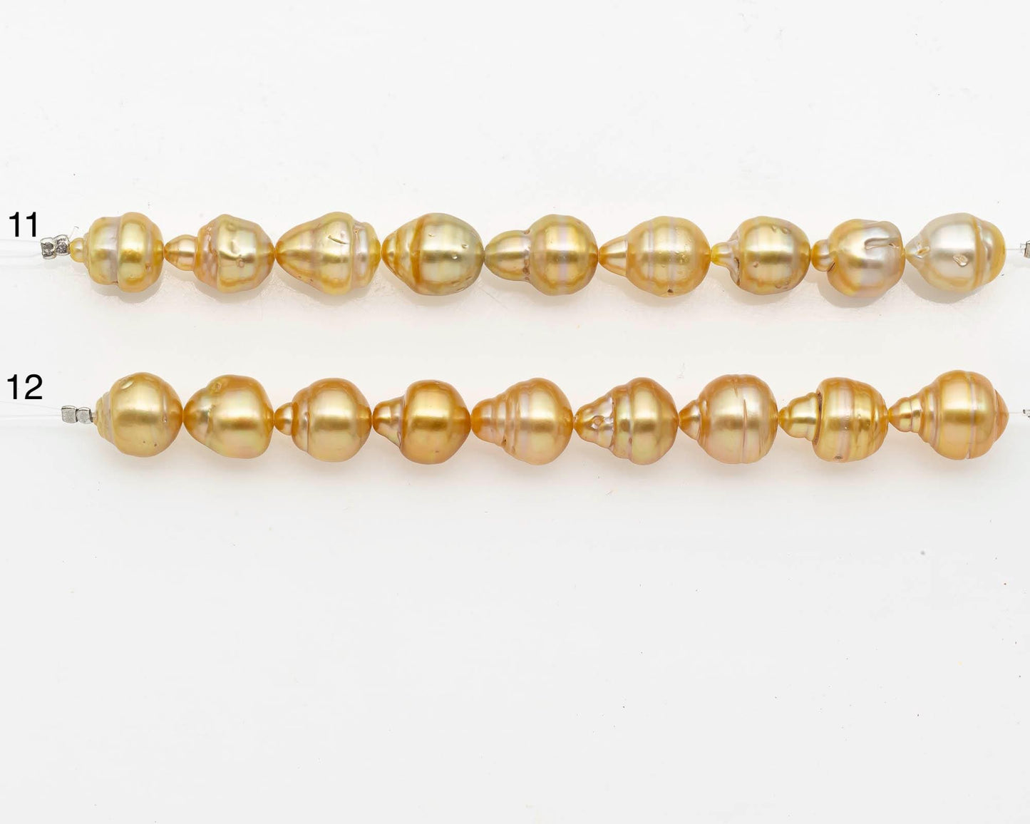 10-11mm Golden South Sea Pearls, Natural Gold Color, For Jewelry Making Necklace and Bracelet, SKU# 2673GS