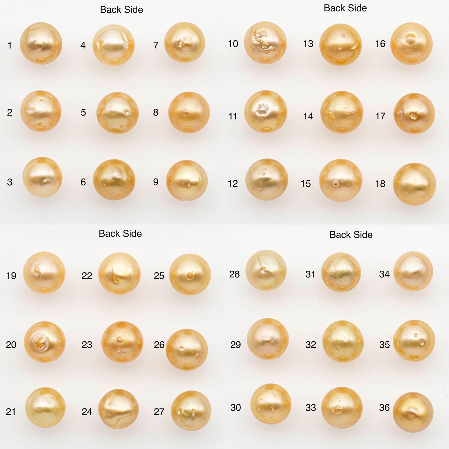 9-10mm South Sea Pearl, Gold Near Round Single Piece Nondrilled with High Luster and Minor Blemishes for Jewelry Making, SKU # 2676GS