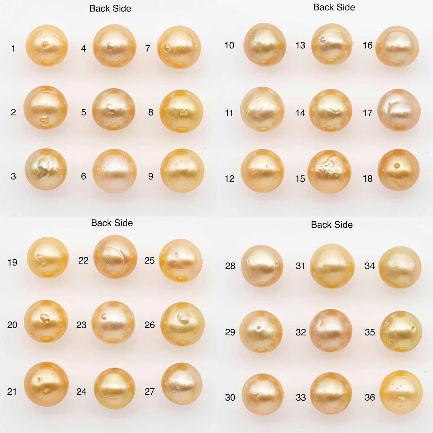 11-12mm South Sea Pearl, Gold Near Round Single Piece Nondrilled with High Luster and Minor Blemishes for Jewelry Making, SKU # 2682GS