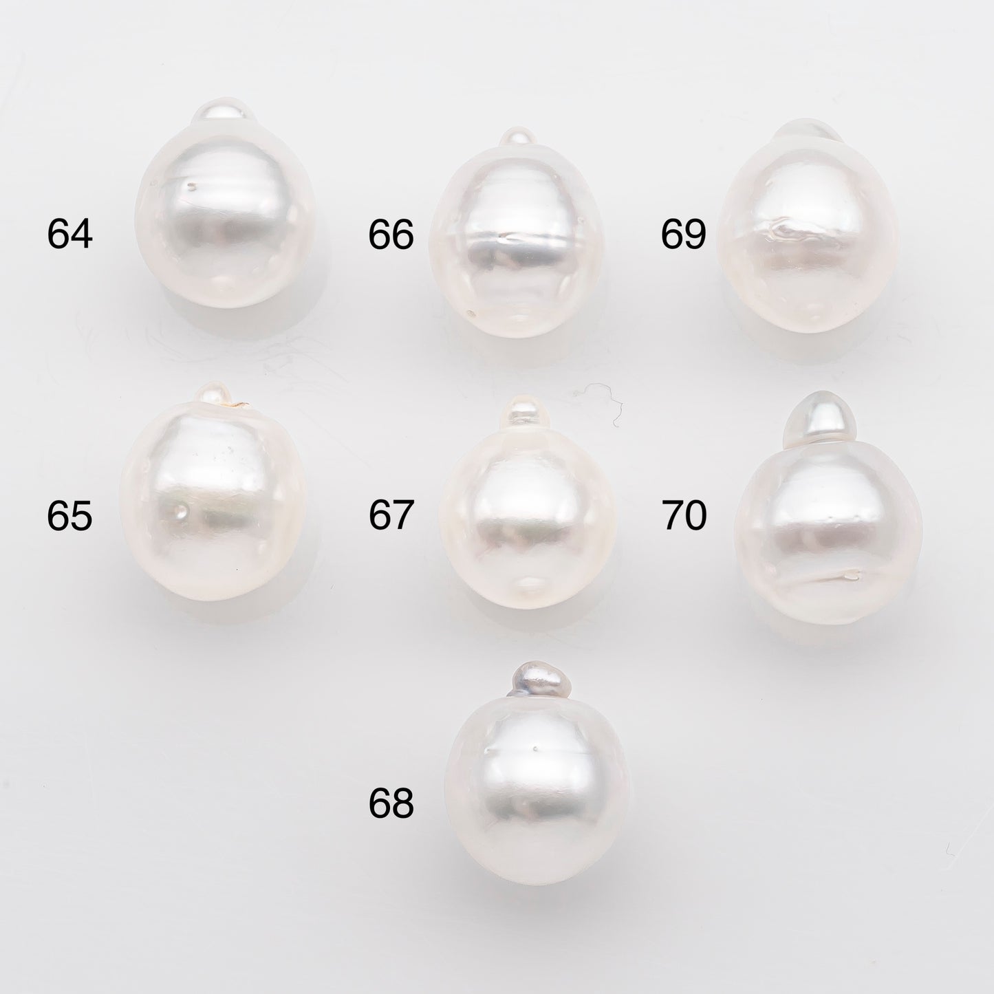 10-11mm White South Sea Pearl Drop Shape, Loose Undrilled Natural Color, SKU # 2715SS