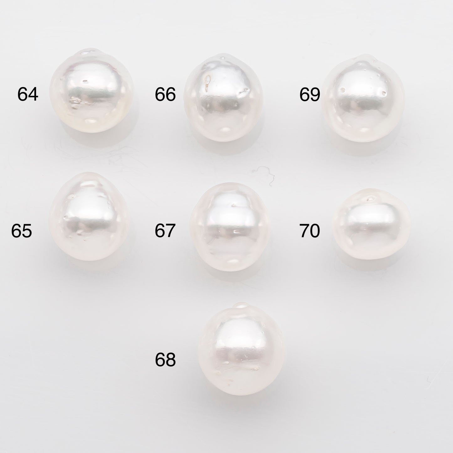 10-11mm White South Sea Pearl Drop Shape, Loose Undrilled Natural Color, SKU # 2716SS