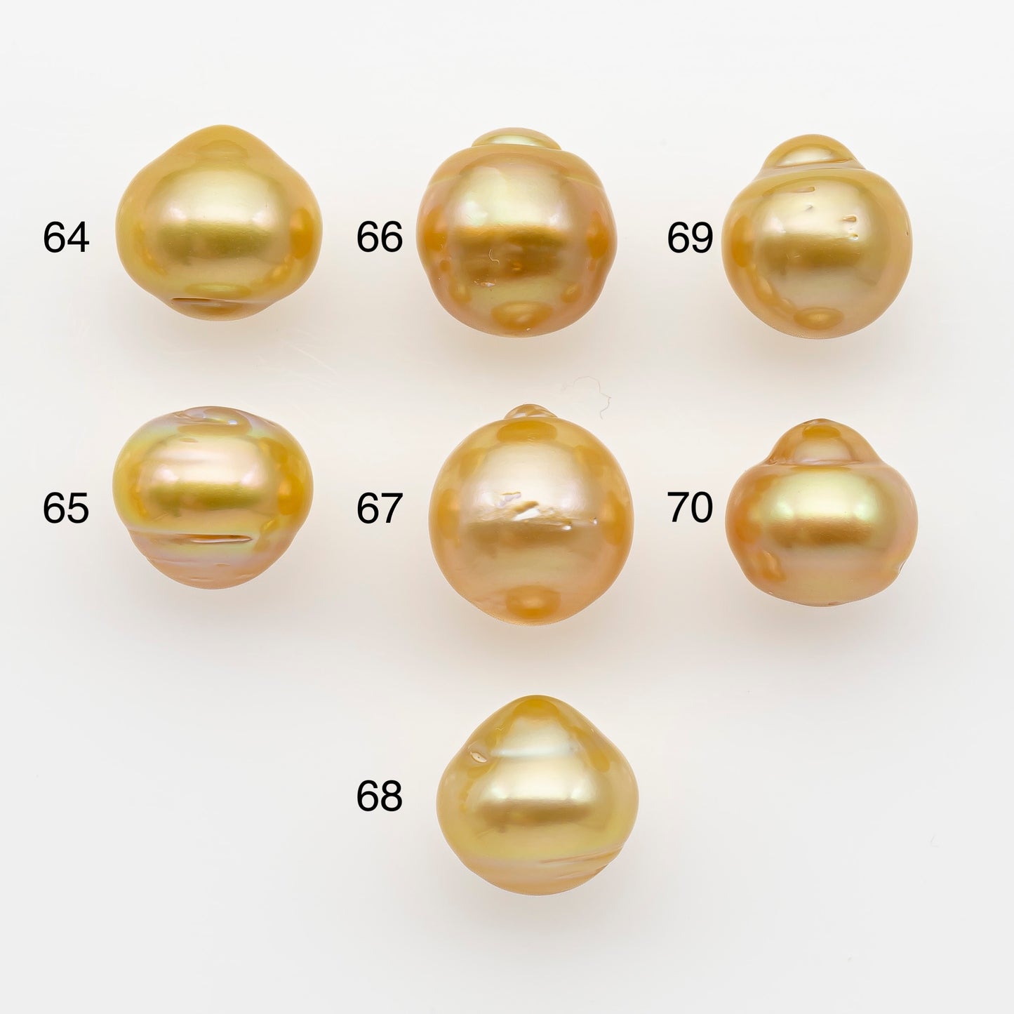11-12mm South Sea Pearl in Natural Gold Color, Loose Drop Shape, Undrilled for Jewelry Making, SKU # 2718GS