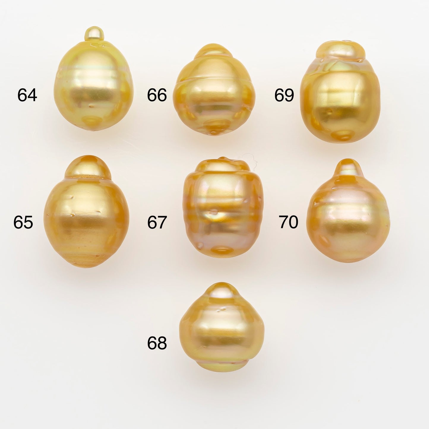 11-12mm South Sea Pearl in Natural Gold Color, Loose Drop Shape, Undrilled for Jewelry Making, SKU # 2721GS