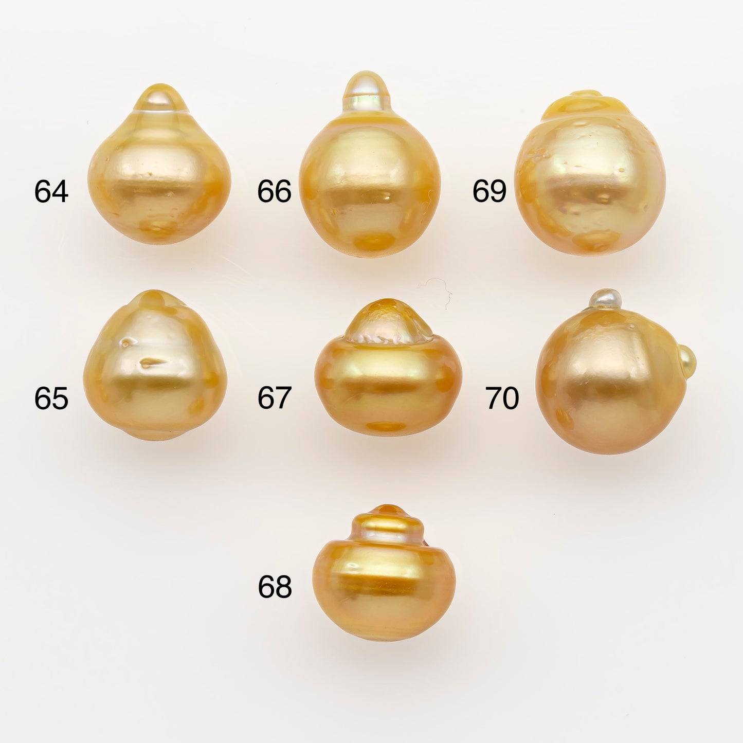 11-12mm South Sea Pearl in Natural Gold Color, Loose Drop Shape, Undrilled for Jewelry Making, SKU # 2723GS