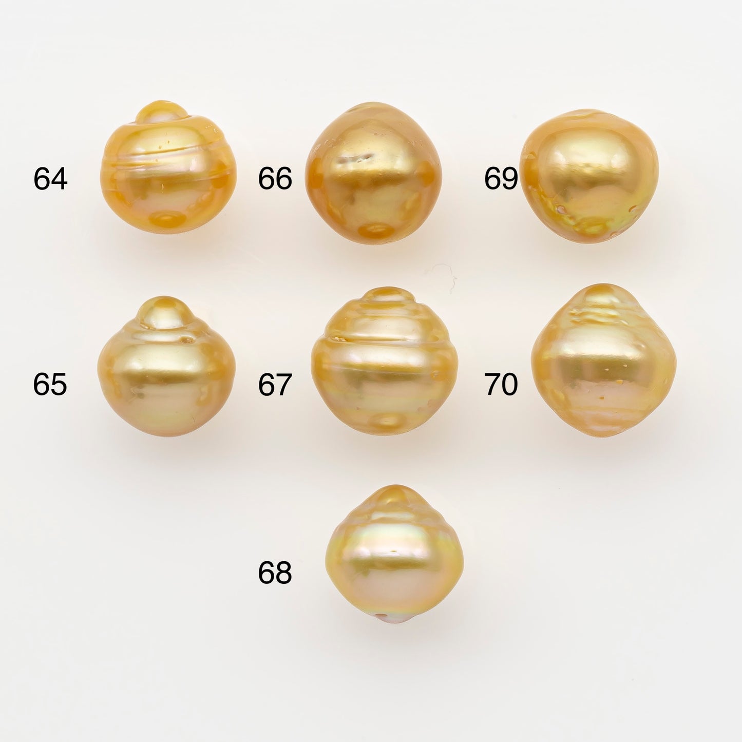 11-12mm South Sea Pearl in Natural Gold Color, Loose Drop Shape, Undrilled for Jewelry Making, SKU # 2726GS
