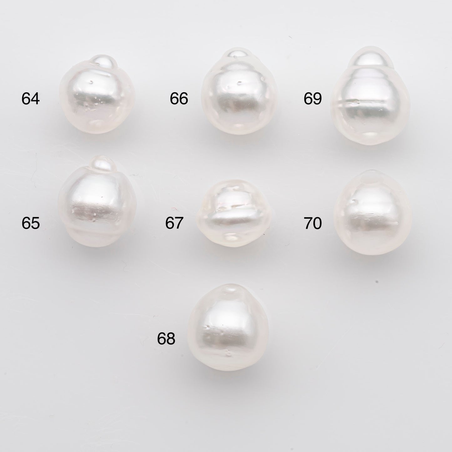 11-12mm White South Sea Pearl Drop Shape, Loose Undrilled Natural Color, SKU # 2776WS