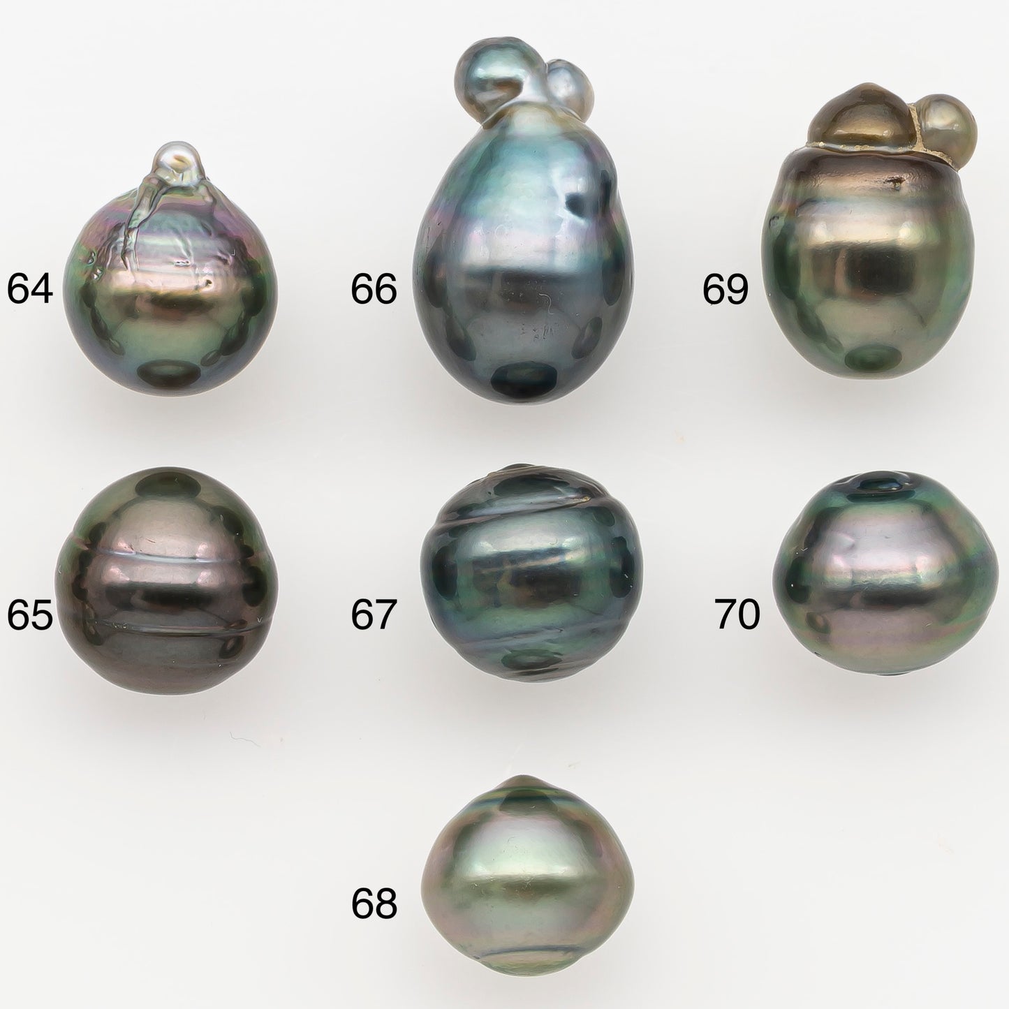 11-12mm Tahitian Pearl Natural Color with Minor Blemishes, Loose Undrilled for Jewelry Making, SKU # 3349H