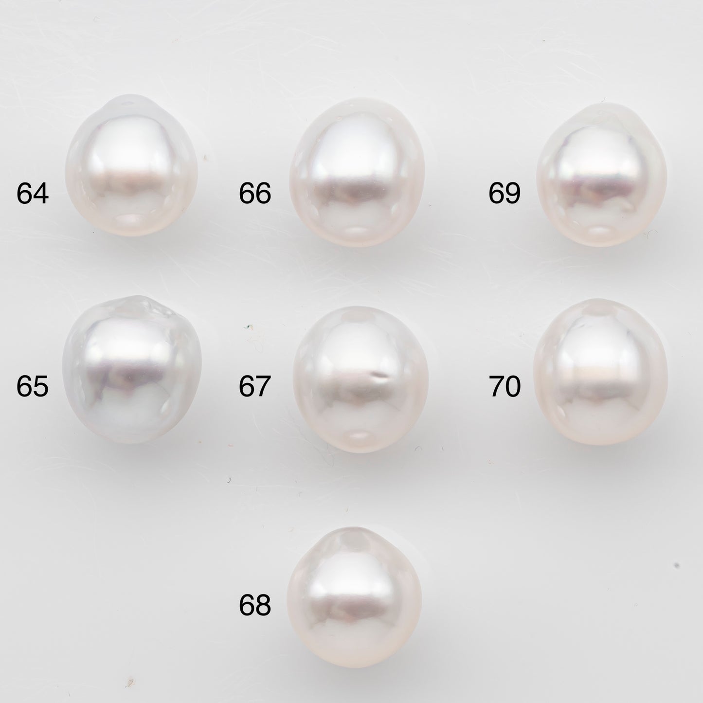 10-11mm White South Sea Pearl Near Round with High Luster, Loose Undrilled Natural Color, SKU # 3093WS