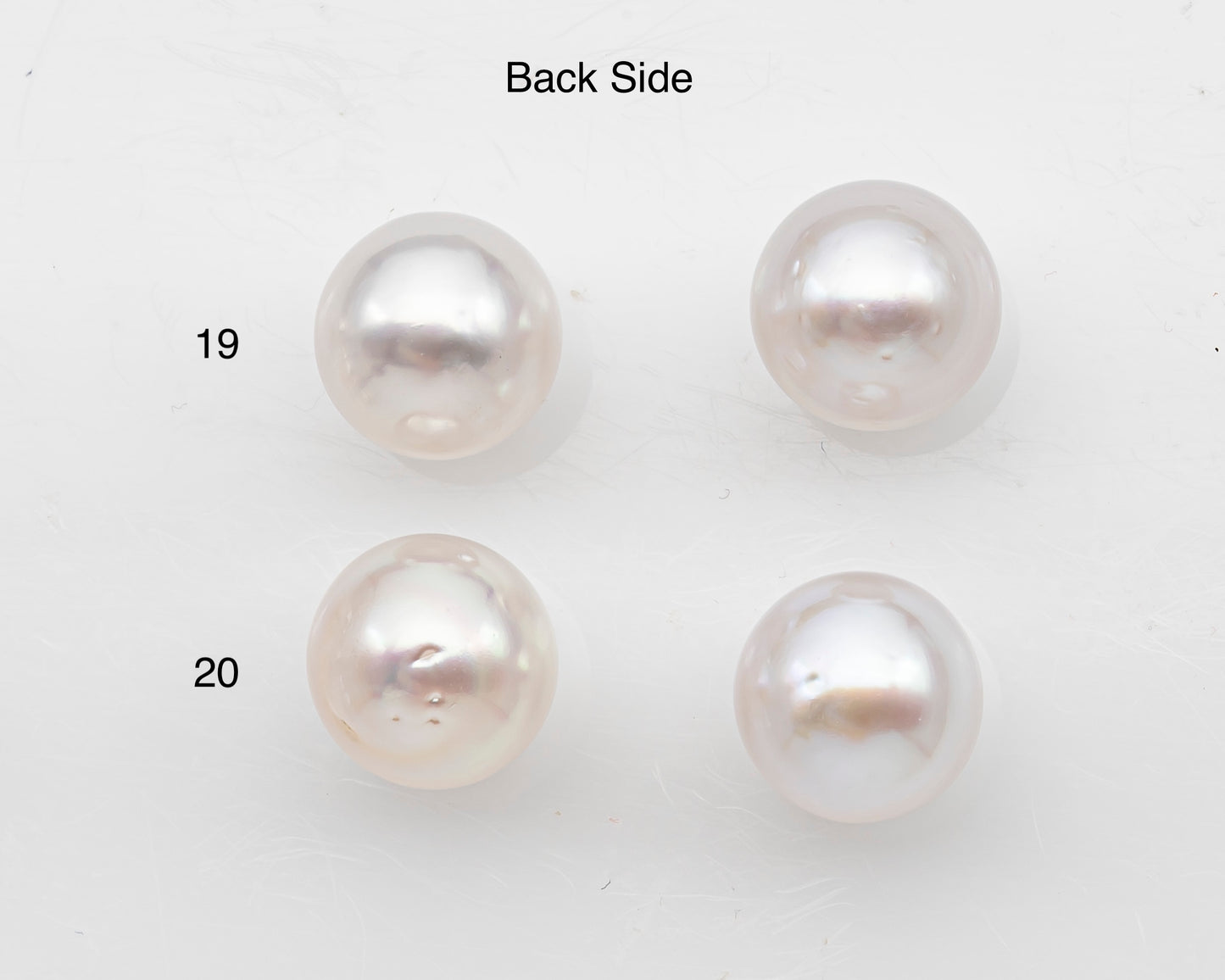 10-11mm Matched Pair White South Sea Pearl with High Luster, Loose Undrilled Natural Color, SKU # 3094WS