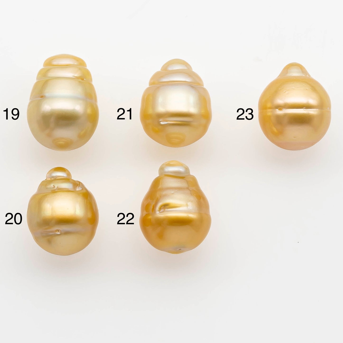 13-14mm South Sea Pearl, Gold Drop Single Piece Nondrilled with High Luster and Minor Blemishes for Jewelry Making, SKU # 2307GS