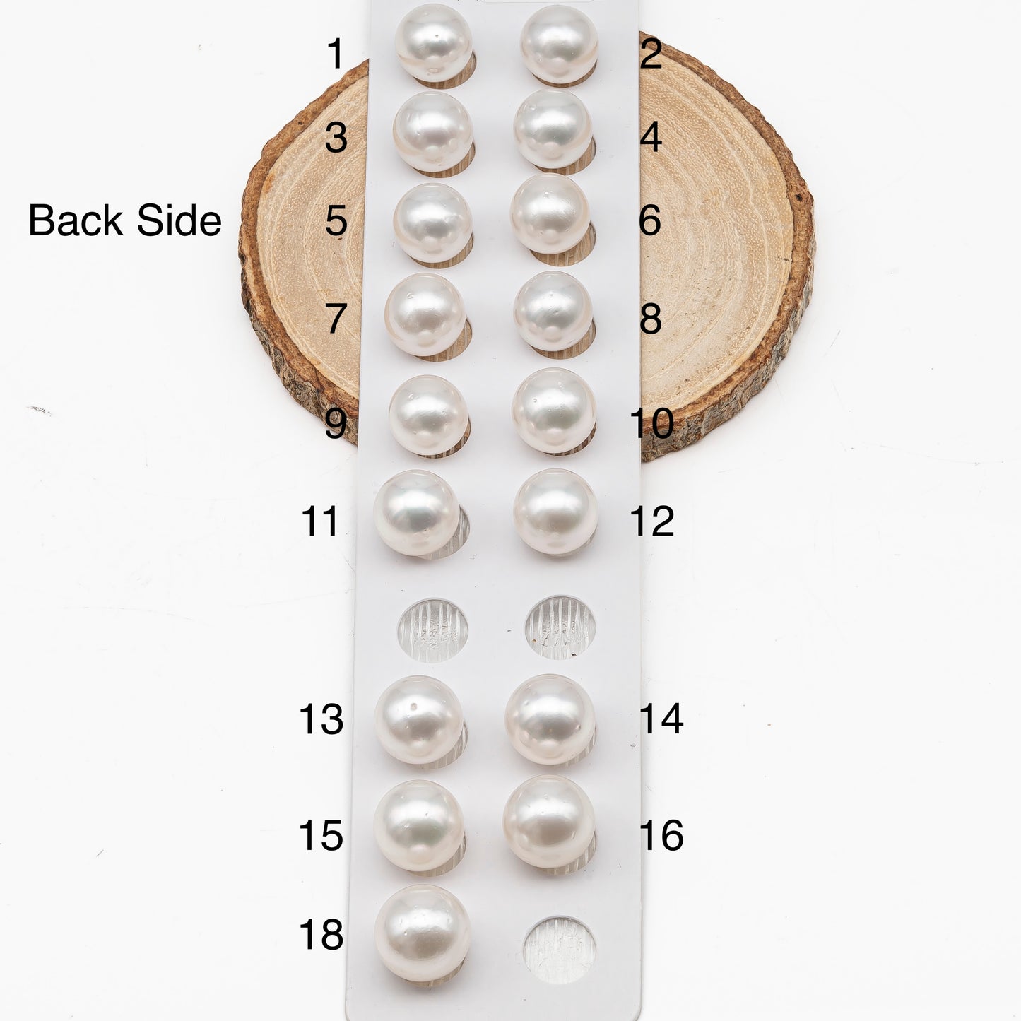 14mm, 15mm, or 16mm Round White South Sea Pearl , Loose Undrilled Natural Color, SKU # 3034WS