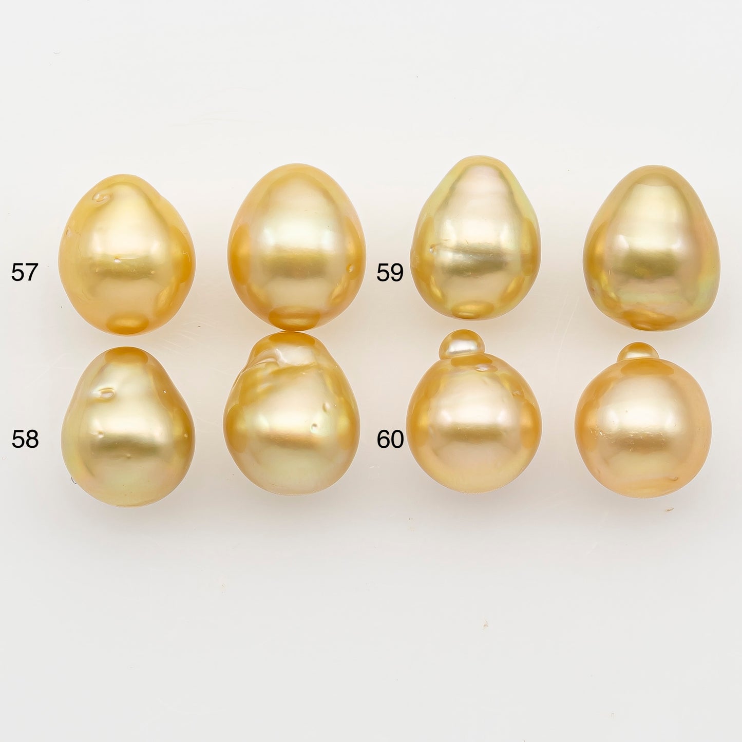 10-11mm Matched Pair South Sea Pearl, Undrilled with Natural Color and Minor Blemishes for Jewelry Making, SKU # 3375GS