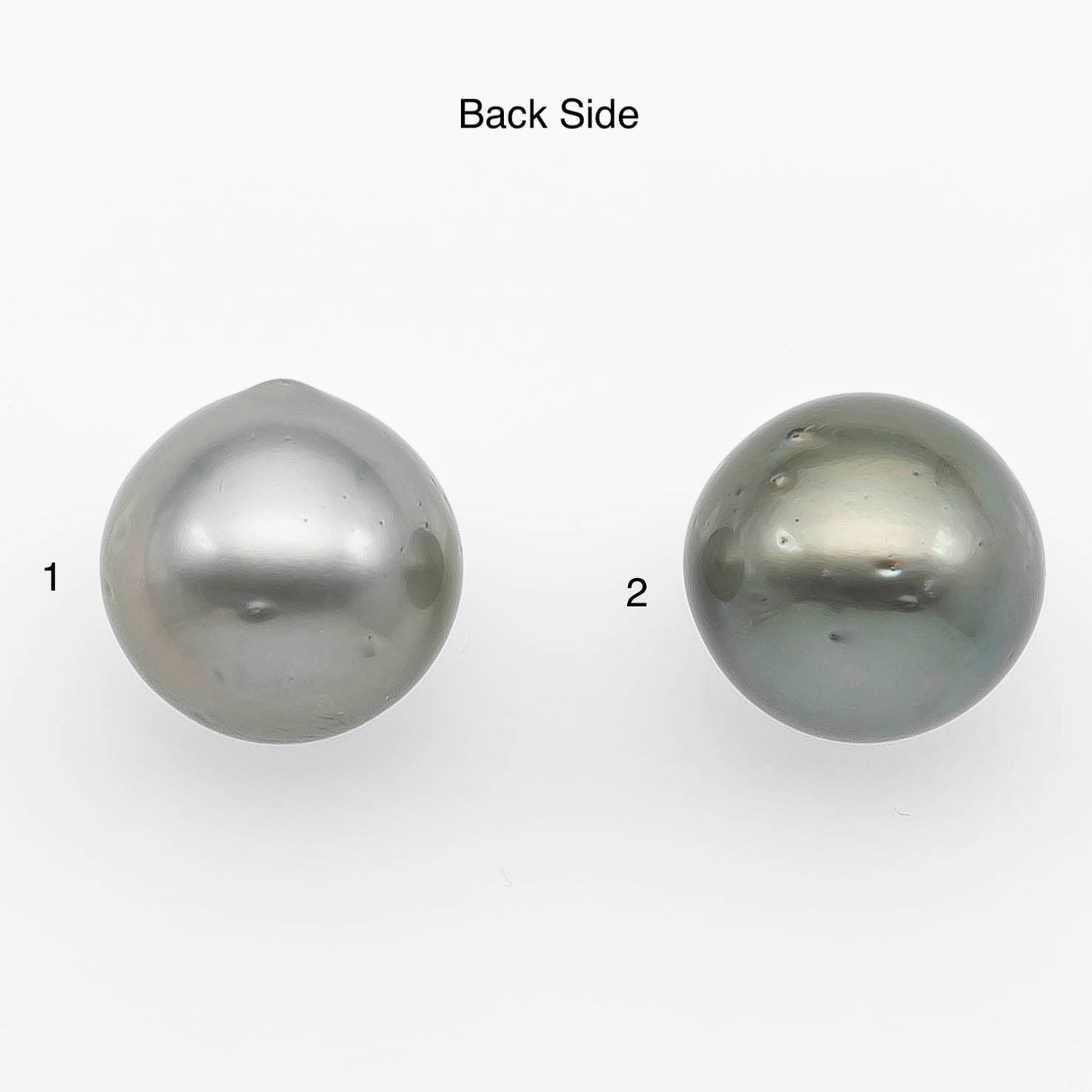 14-15mm Tahitian Pearl with High Luster and Natural Color in Silver Blue with Minor Blemishes, Loose Single Piece Undrilled, SKU # 2376TH