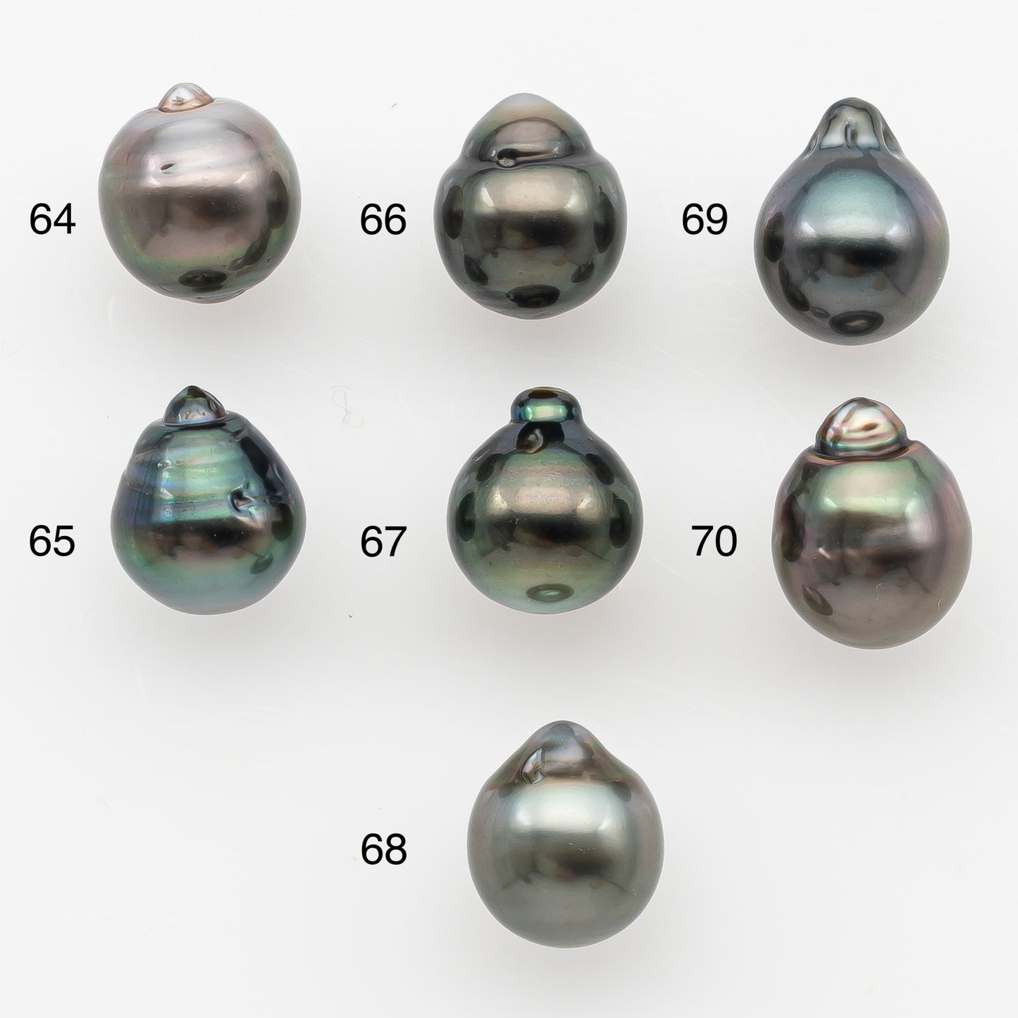 9-10mm Tahitian Pearl Natural Color with Minor Blemishes, Loose Undrilled for Jewelry Making, SKU # 3148TH