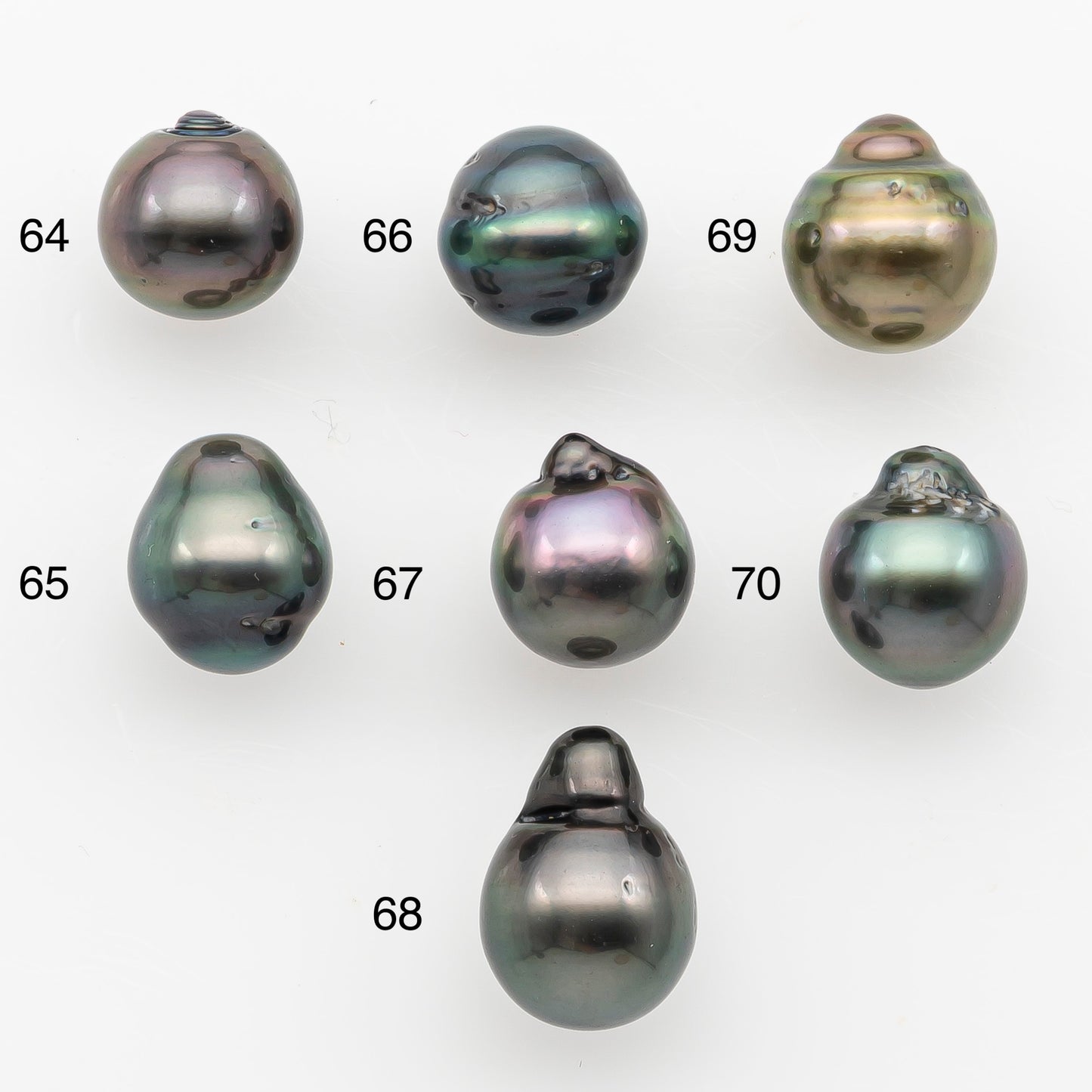 9-10mm Tahitian Pearl Natural Color with Minor Blemishes, Loose Undrilled for Jewelry Making, SKU # 3149TH