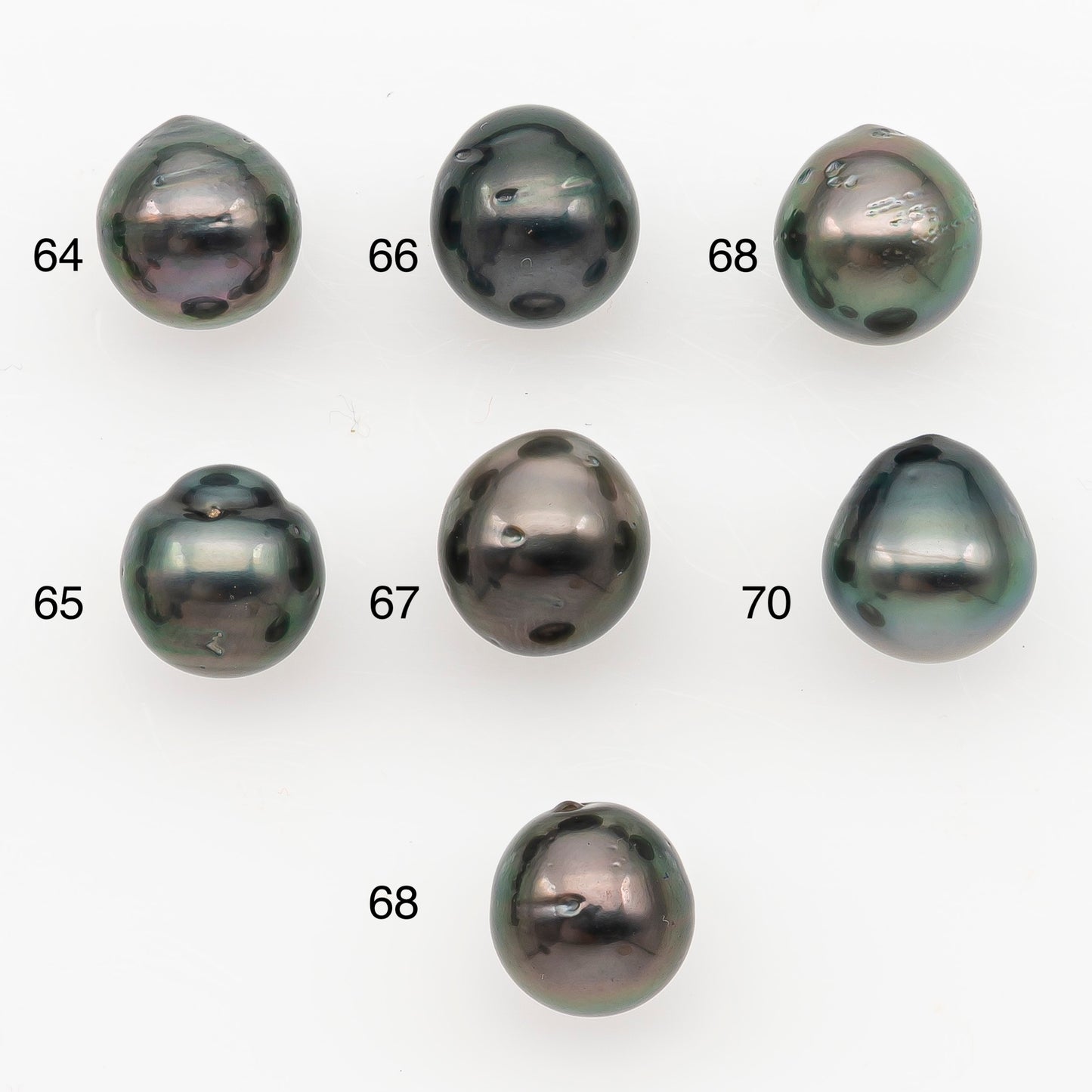 9-10mm Tahitian Pearl Natural Color with Minor Blemishes, Loose Undrilled for Jewelry Making, SKU # 3156TH