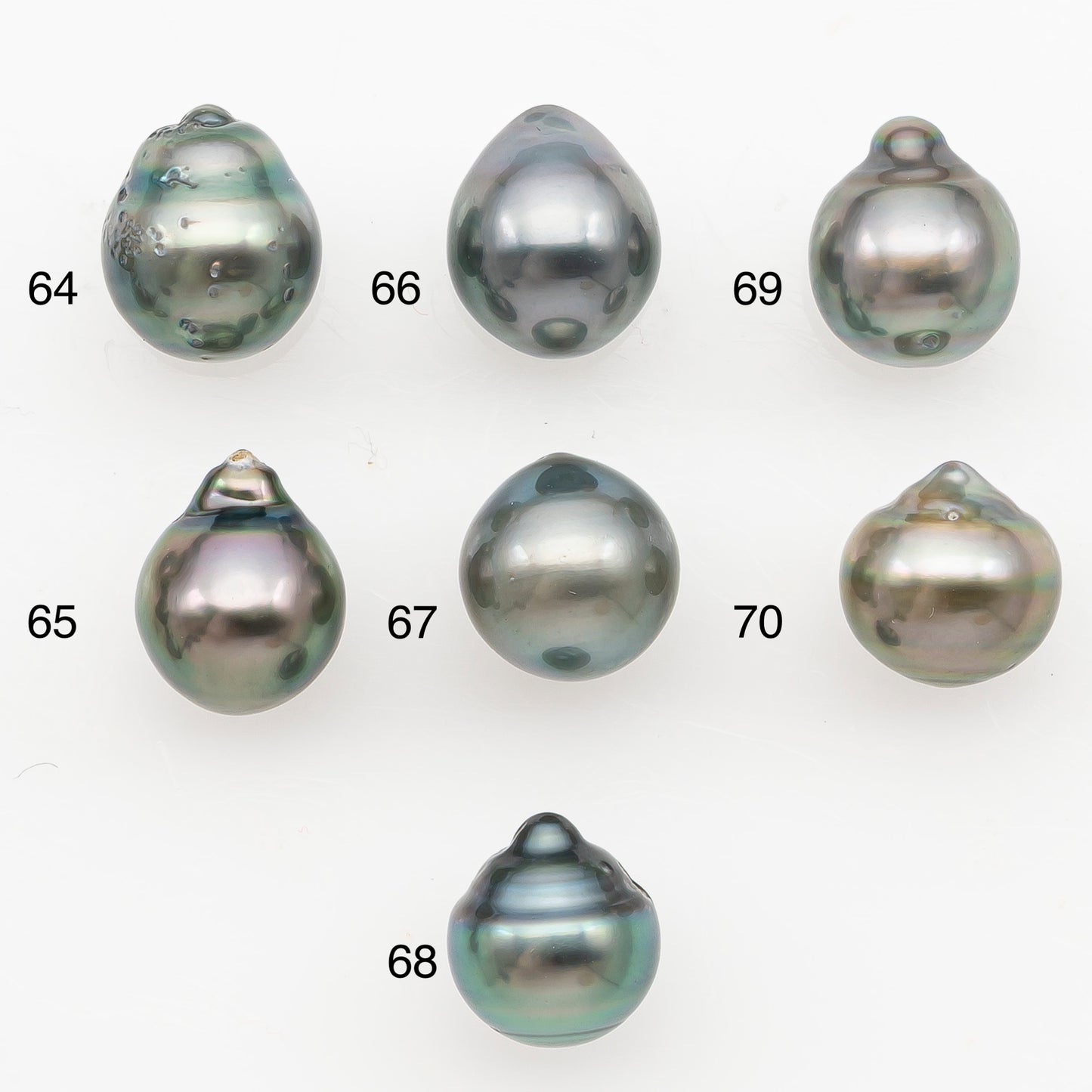 9-10mm Tahitian Pearl Natural Color with Minor Blemishes, Loose Undrilled for Jewelry Making, SKU # 3159TH