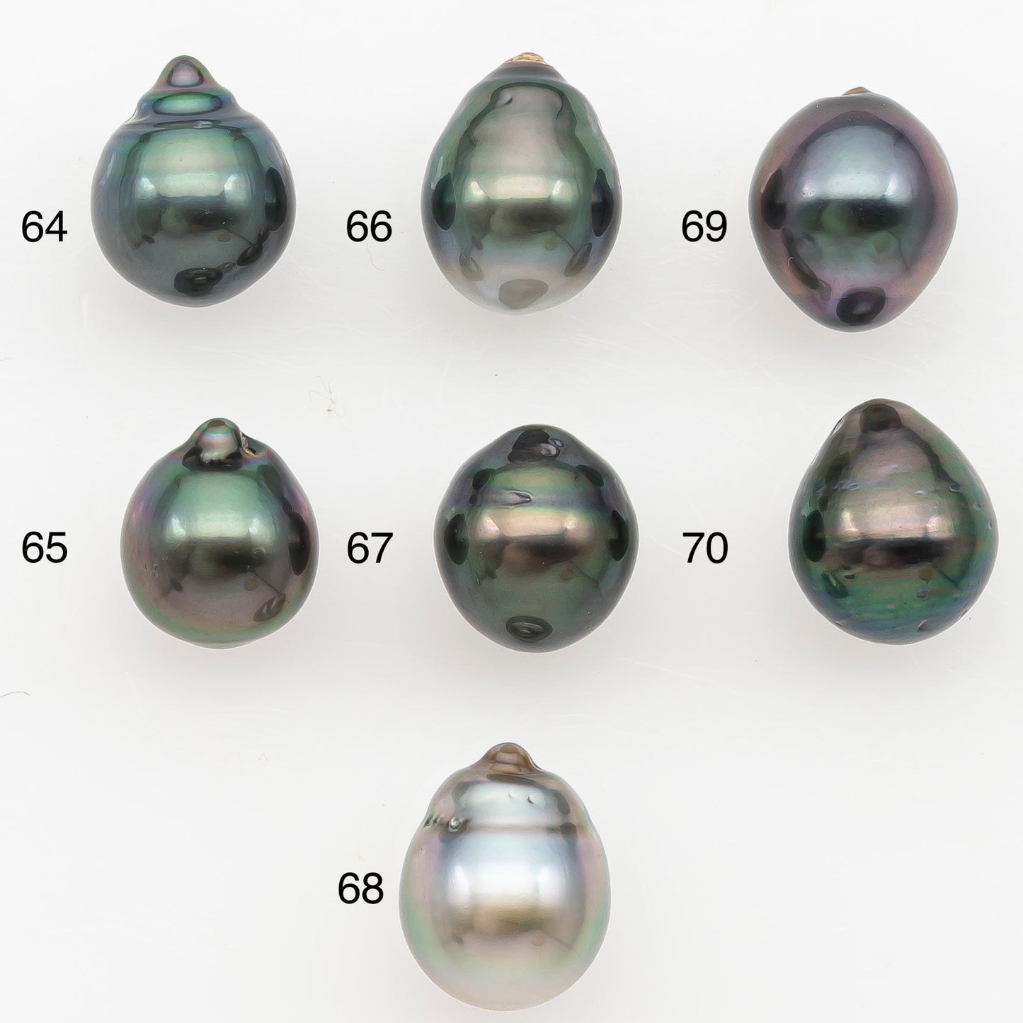 9-10mm Tahitian Pearl Natural Color with Minor Blemishes, Loose Undrilled for Jewelry Making, SKU # 3160TH