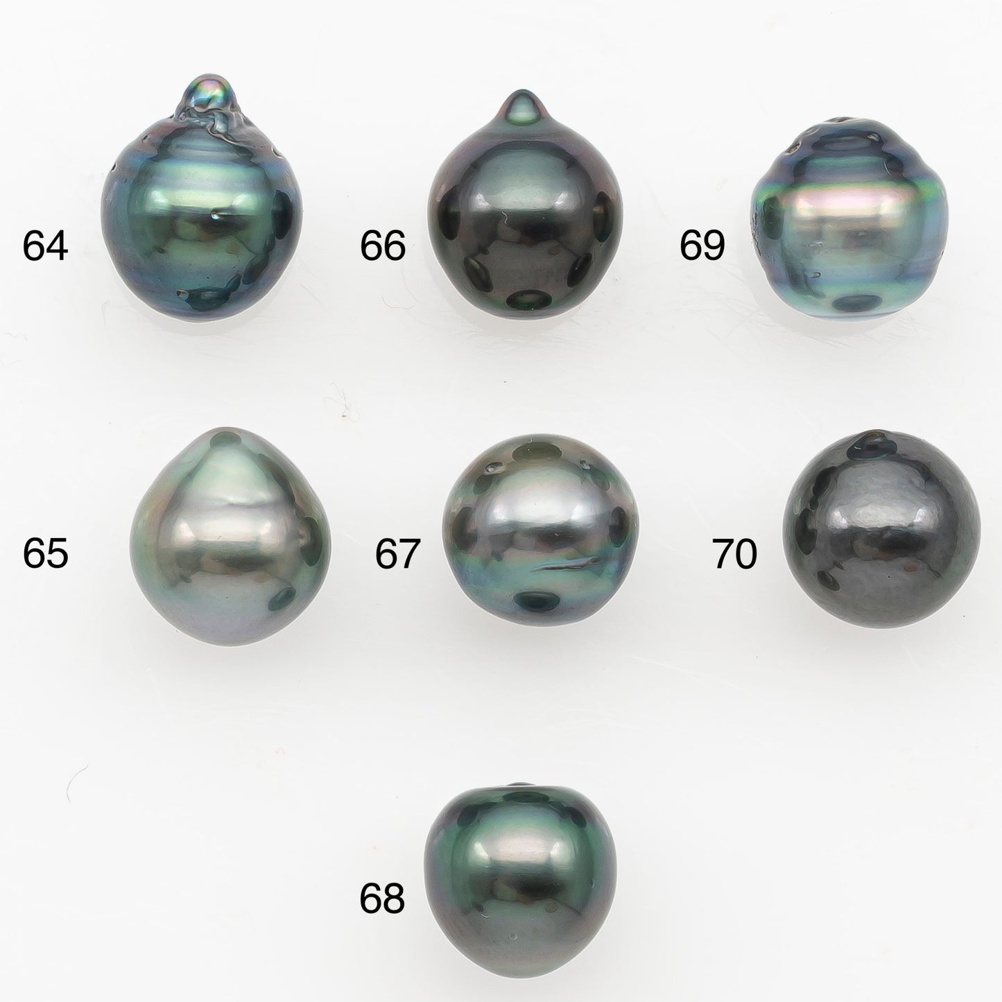 9-10mm Tahitian Pearl Natural Color with Minor Blemishes, Loose Undrilled for Jewelry Making, SKU # 3162TH